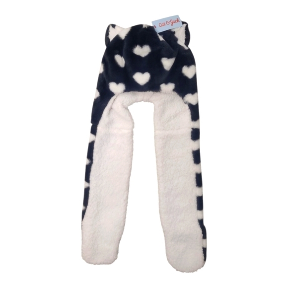 Heart Snood Scarves - Cat & Jack Black/White - Picture 8 of 9